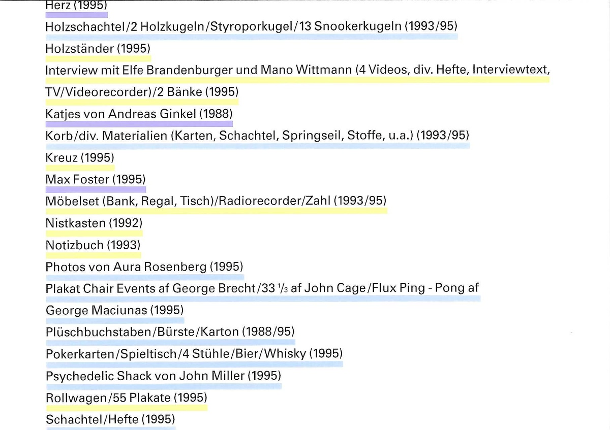 Maria Eichhorn: Austellung vom 4. September bis 16. Otkober 1999 / Ausstellung vom 9. September bis 7. November 1997 / Ausstellung vom 12. September bis 28 Oktober 1995. September 4 – October 16, 1999