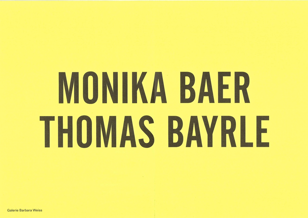 Monika Baer, Thomas Bayrle: Monika Baer | Thomas Bayrle. June 7 – July 28, 2007